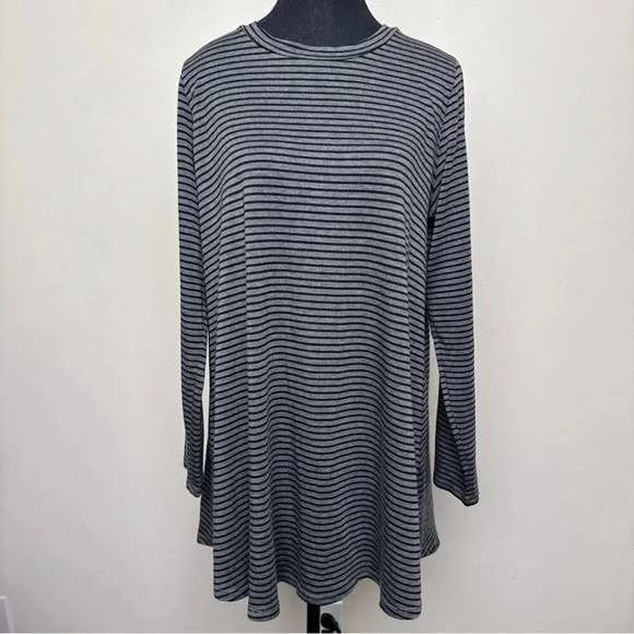 Eileen Fisher  Womens Medium Striped Long-Sleeve Tunic - Picture 2 of 16
